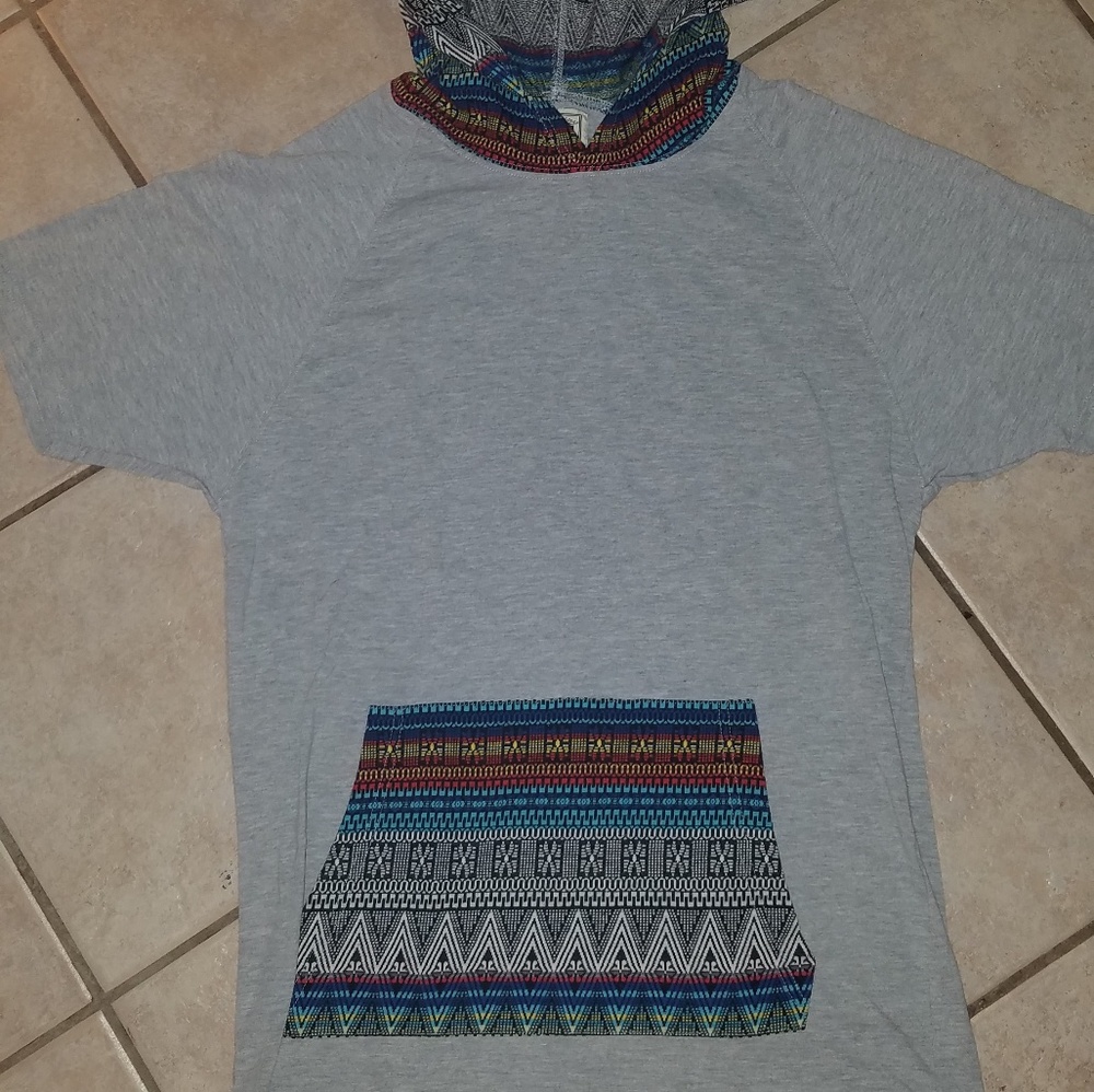 Men's T Shirt with Pocket and Hood
